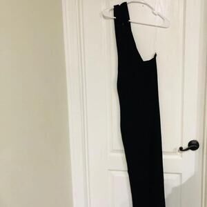 LNA Clothing Women's Maxi Dress One Shoulder Bodycon Side Slit Black Size XS NWT